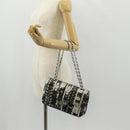 CHANEL Double Flap Chain Shoulder Bag Leather Silver CC Auth 148462SAM-31