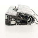 CHANEL Double Flap Chain Shoulder Bag Leather Silver CC Auth 148462SAM-4