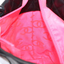 CHANEL Cambon Line Matelasse Tote Bag Leather Black Silver CC Auth 148463SAV-19