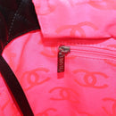 CHANEL Cambon Line Matelasse Tote Bag Leather Black Silver CC Auth 148463SAV-21