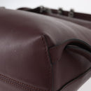 FENDI Back To School Backpack Leather 2way Bordeaux Silver Auth 148468-15