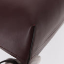 FENDI Back To School Backpack Leather 2way Bordeaux Silver Auth 148468-16