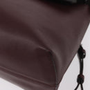 FENDI Back To School Backpack Leather 2way Bordeaux Silver Auth 148468-17