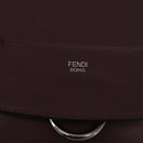 FENDI Back To School Backpack Leather 2way Bordeaux Silver Auth 148468-18