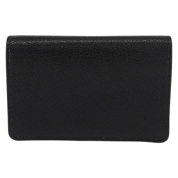 BALENCIAGA Card Case Leather Black 477512 Auth 148472