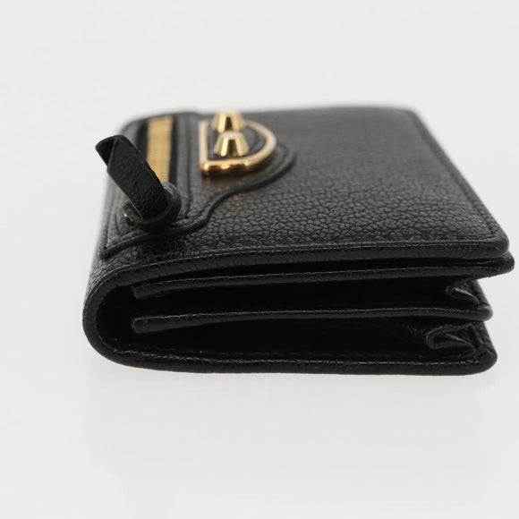 BALENCIAGA Card Case Leather Black 477512 Auth 148472