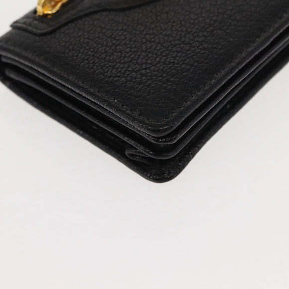 BALENCIAGA Card Case Leather Black 477512 Auth 148472