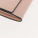 FENDI Long Wallet Leather Pink Gold Auth 148474-7