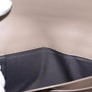 FENDI Long Wallet Leather Beige Gold Auth 148475-16