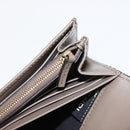 FENDI Long Wallet Leather Beige Gold Auth 148475-18