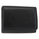 Chloe Sense Wallet Leather Black Auth 148476-1