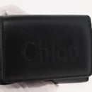 Chloe Sense Wallet Leather Black Auth 148476-8