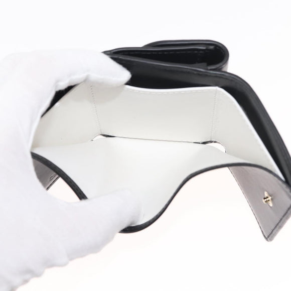 Chloe Sense Wallet Leather Black Auth 148476