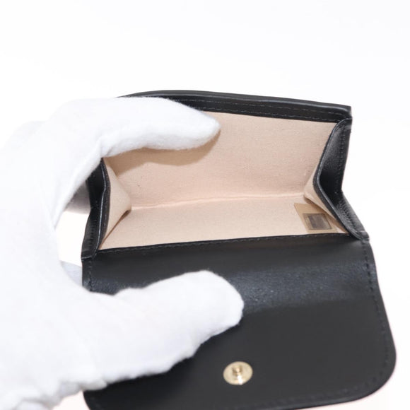 Chloe Sense Wallet Leather Black Auth 148476