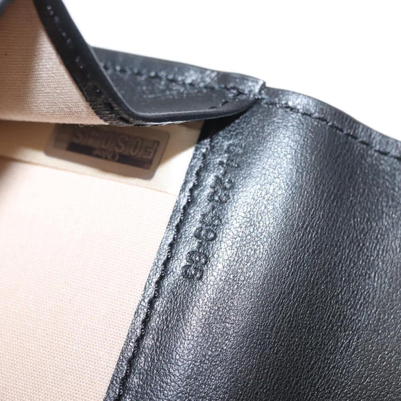 Chloe Sense Wallet Leather Black Auth 148476