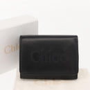 Chloe Sense Wallet Leather Black Auth 148476-12