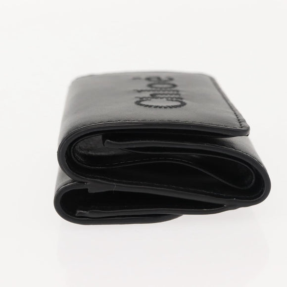 Chloe Sense Wallet Leather Black Auth 148476