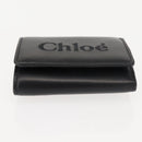 Chloe Sense Wallet Leather Black Auth 148476-6