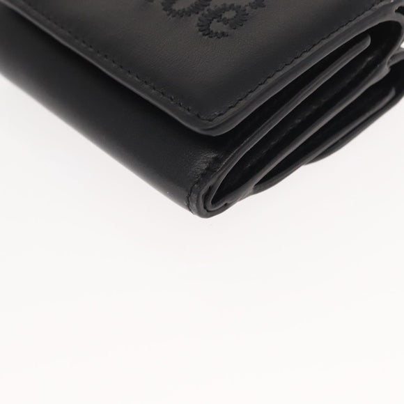 Chloe Sense Wallet Leather Black Auth 148476