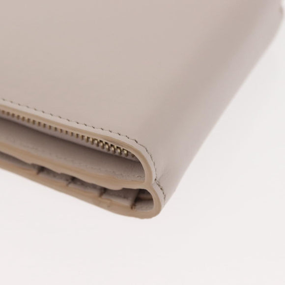 Chloe Sense Wallet Leather Ivory Auth 148477