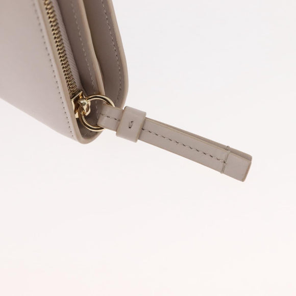 Chloe Sense Wallet Leather Ivory Auth 148477