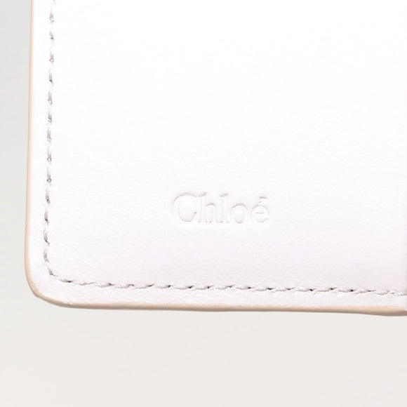 Chloe Sense Wallet Leather Ivory Auth 148477