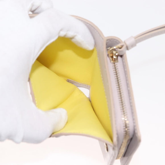 Chloe Sense Wallet Leather Ivory Auth 148477