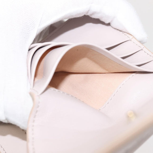 Chloe Sense Wallet Leather Ivory Auth 148477