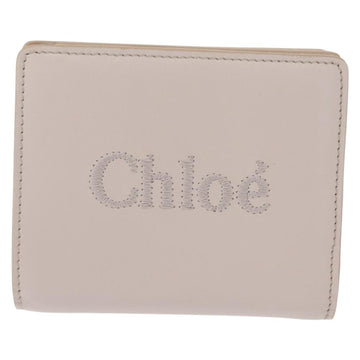 Chloe Sense Wallet Leather Ivory Auth 148477 - 0