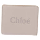 Chloe Sense Wallet Leather Ivory Auth 148477-13