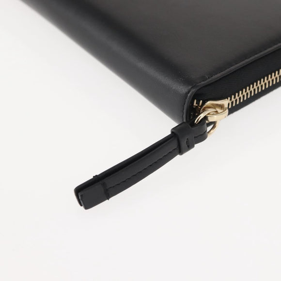 Chloe Sense Wallet Leather Black Auth 148478