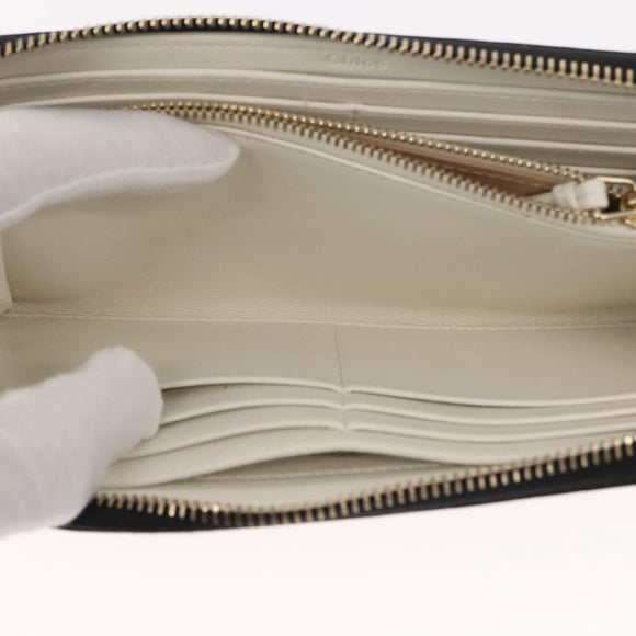 Chloe Sense Wallet Leather Black Auth 148478