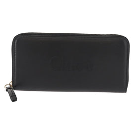 Chloe Sense Wallet Leather Black Auth 148478 - 0