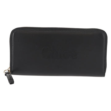Chloe Sense Wallet Leather Black Auth 148478 - 0