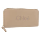 Chloe Sense Long Wallet Leather Beige Auth 148479-1
