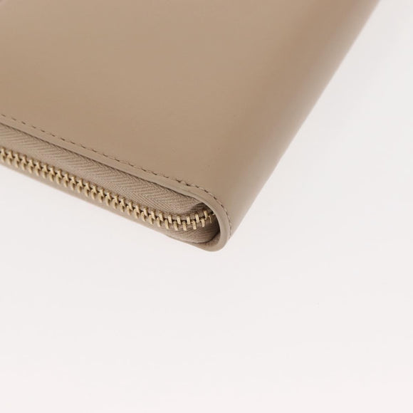 Chloe Sense Long Wallet Leather Beige Auth 148479