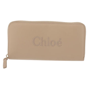 Chloe Sense Long Wallet Leather Beige Auth 148479 - 0