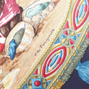 HERMES Carre 90 Scarf ""CAVALIERS PEULS"" Silk Blue Auth 148480-11