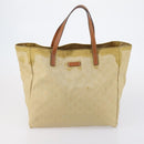 GUCCI GG Canvas Tote Bag Nylon Leather 2 Set Beige Auth 148483-10