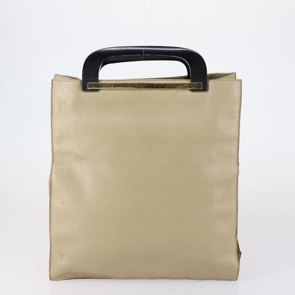 GUCCI GG Canvas Tote Bag Nylon Leather 2 Set Beige Auth 148483