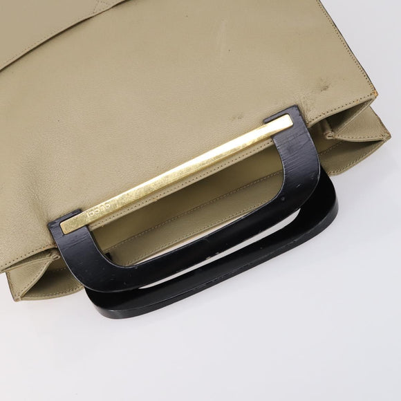 GUCCI GG Canvas Tote Bag Nylon Leather 2 Set Beige Auth 148483