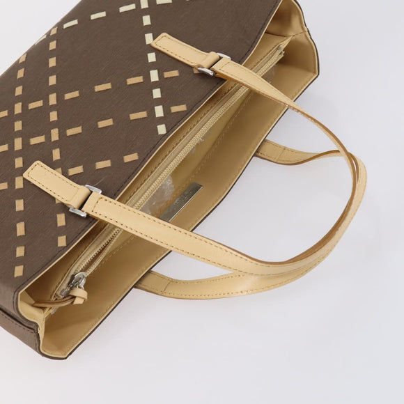 BURBERRY Nova Check Shoulder Bag Nylon Canvas 4 Set Beige Brown black Auth 148484