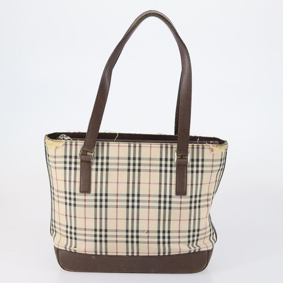 BURBERRY Nova Check Shoulder Bag Nylon Canvas 4 Set Beige Brown black Auth 148484