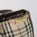 BURBERRY Nova Check Shoulder Bag Nylon Canvas 4 Set Beige Brown black Auth 148484-19