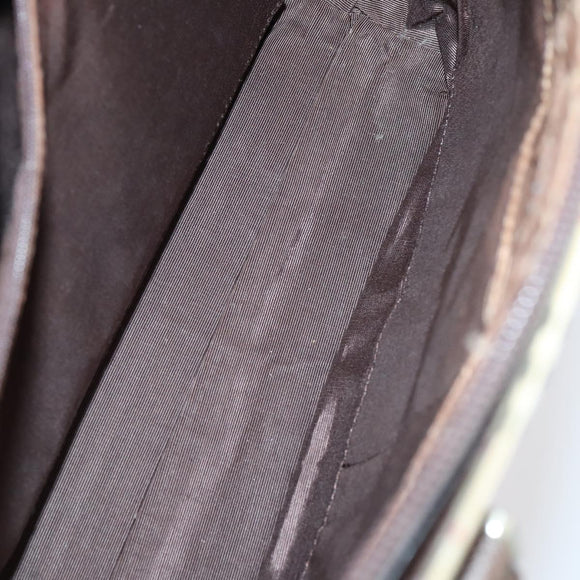 BURBERRY Nova Check Shoulder Bag Nylon Canvas 4 Set Beige Brown black Auth 148484