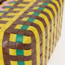 MARNI Flower Cafe Basket Hand Bag Leather Multicolor Auth 148485-10