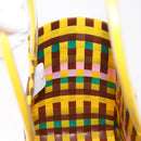 MARNI Flower Cafe Basket Hand Bag Leather Multicolor Auth 148485-16