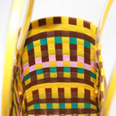 MARNI Flower Cafe Basket Hand Bag Leather Multicolor Auth 148485-17