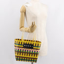MARNI Flower Cafe Basket Hand Bag Leather Multicolor Auth 148485-20