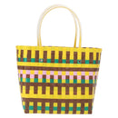 MARNI Flower Cafe Basket Hand Bag Leather Multicolor Auth 148485-2